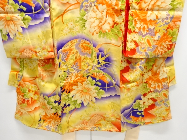 アンティーク 紋錦紗牡丹に宝尽くし模様着物